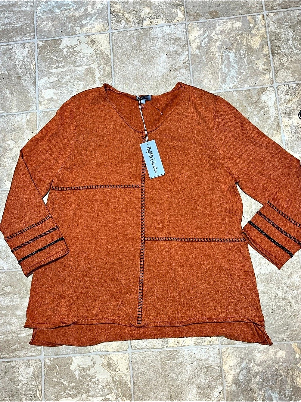 NWT Shana Apparel cardigan Textured Trim